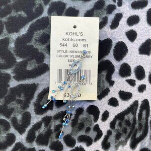 brand new - plum berry rhinestone dangle earrings